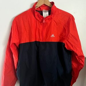 Adidas Mens Half zip Windbreaker